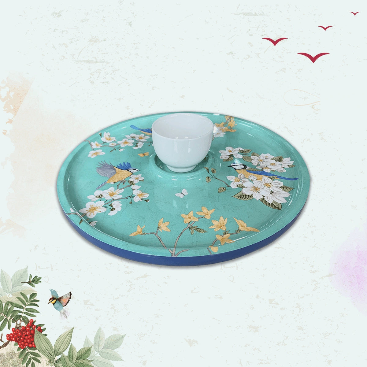 Birds in Paradise Chip & Dip Servers, Serving Platters & Pizza Paddles